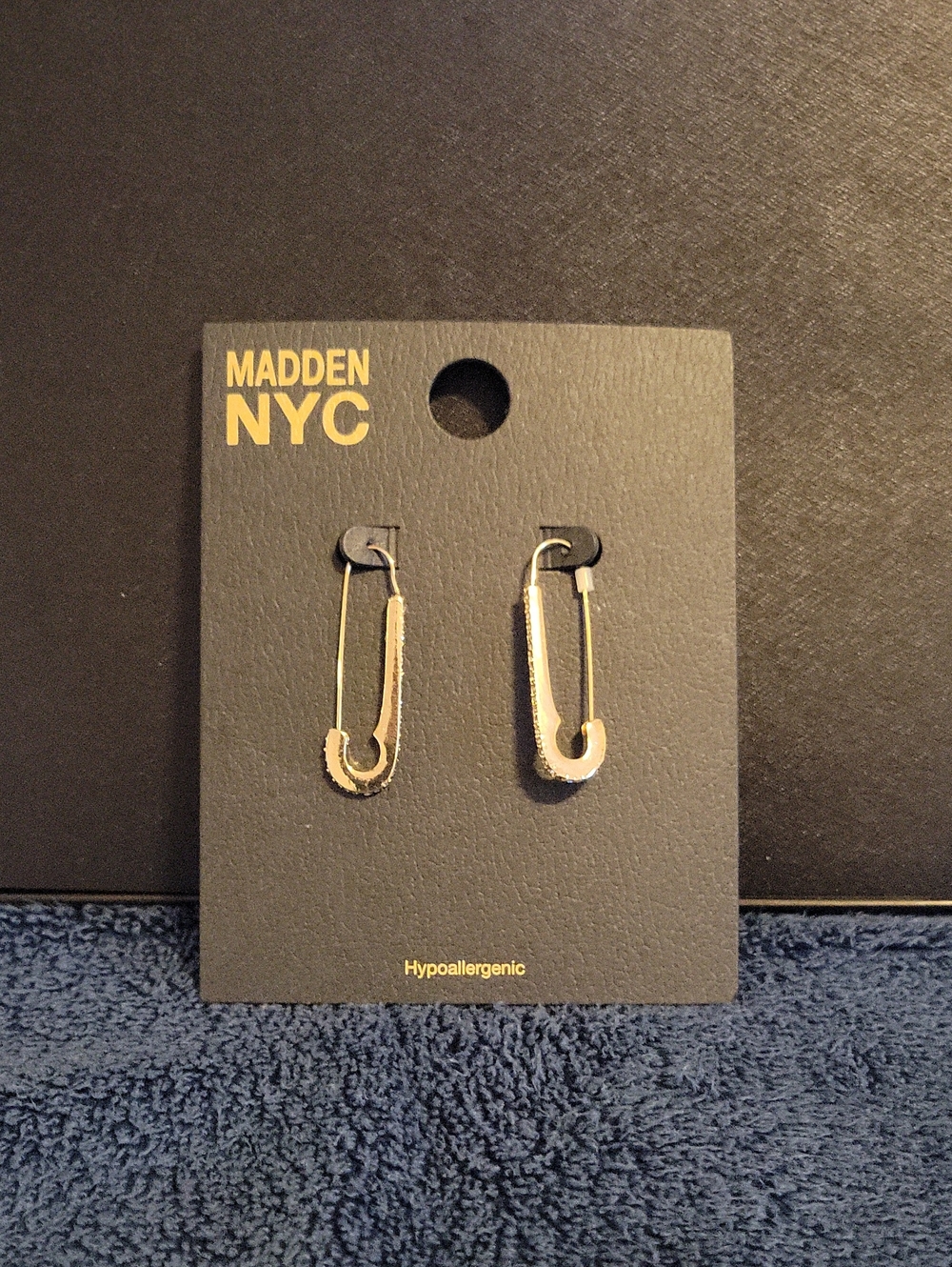Gold Safety Pin Earrings
